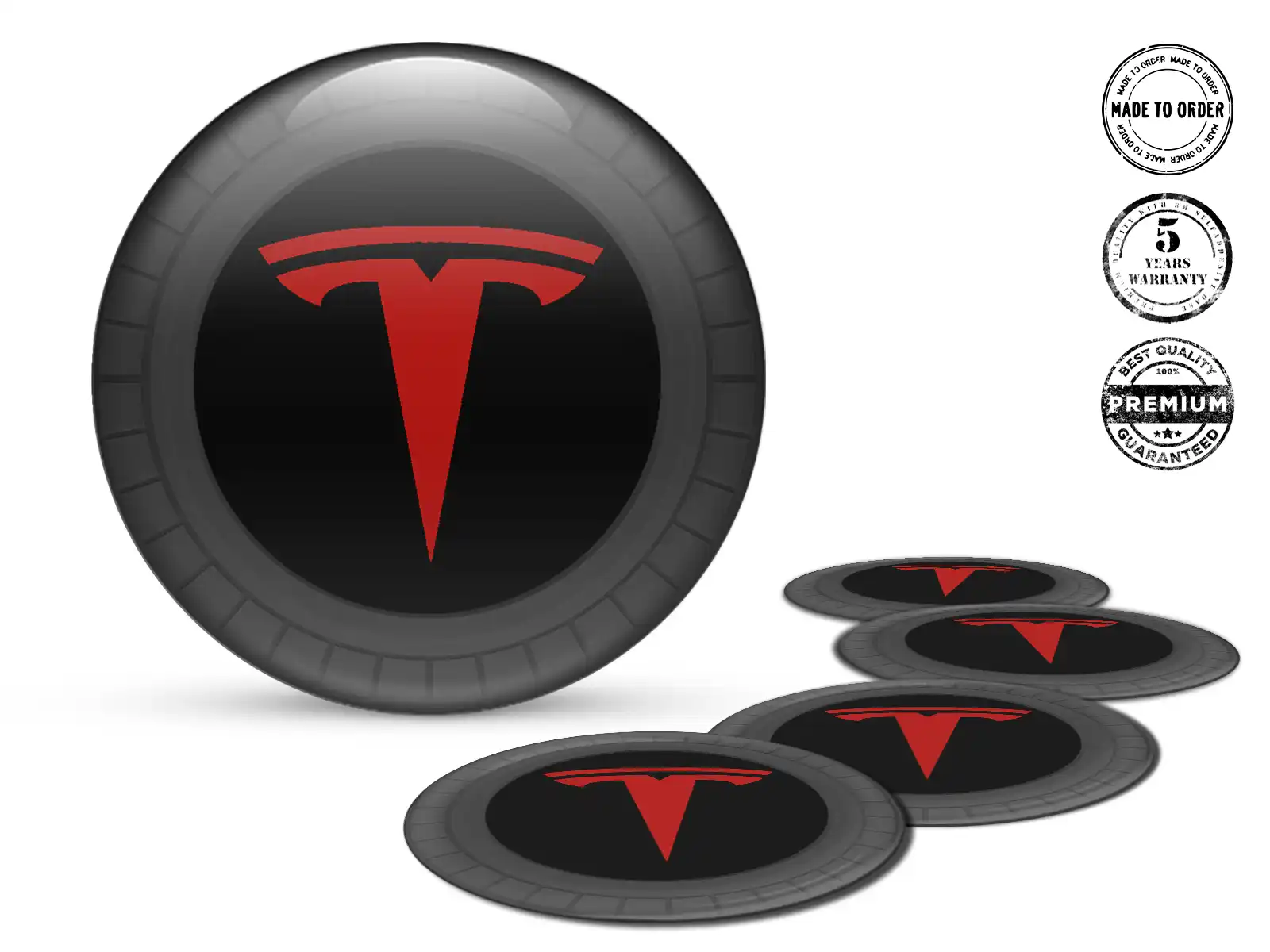 Tesla Stickers Dome Edition Resin Emblem Labels